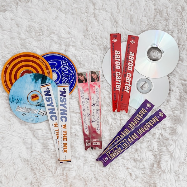 90s/2000s Music Artist VHS Bookmarks | Vintage Bookmarks | Backstreet Boys | NSYNC | Britney Spears | Spice Girls | Aaron Carter | Book Gift