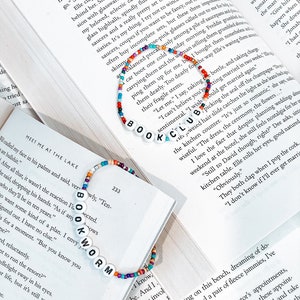 Bookworm // Bookclub Bracelets | Beaded Bracelets | Book Lovers Bracelet | Bookish Gifts