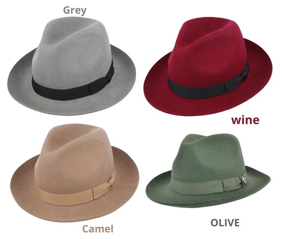 Zachtmoedigheid Toneelschrijver Afleiding Unisex Gladwin Bond Snap Brim Fedora Hoed Mannen Vrouwen - Etsy België