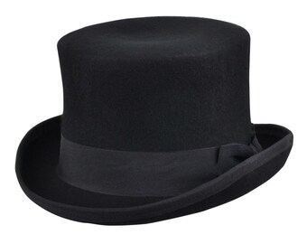 Sleek and Sophisticated: The Soft Wool Felt Top Hat Adds Refined Style for Modern Gentlemen