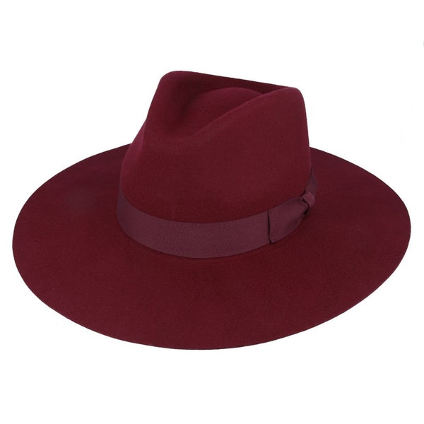 Stiff Wide Brim Wool Fedora Hat: Classic Sophistication to Elevate Your Look