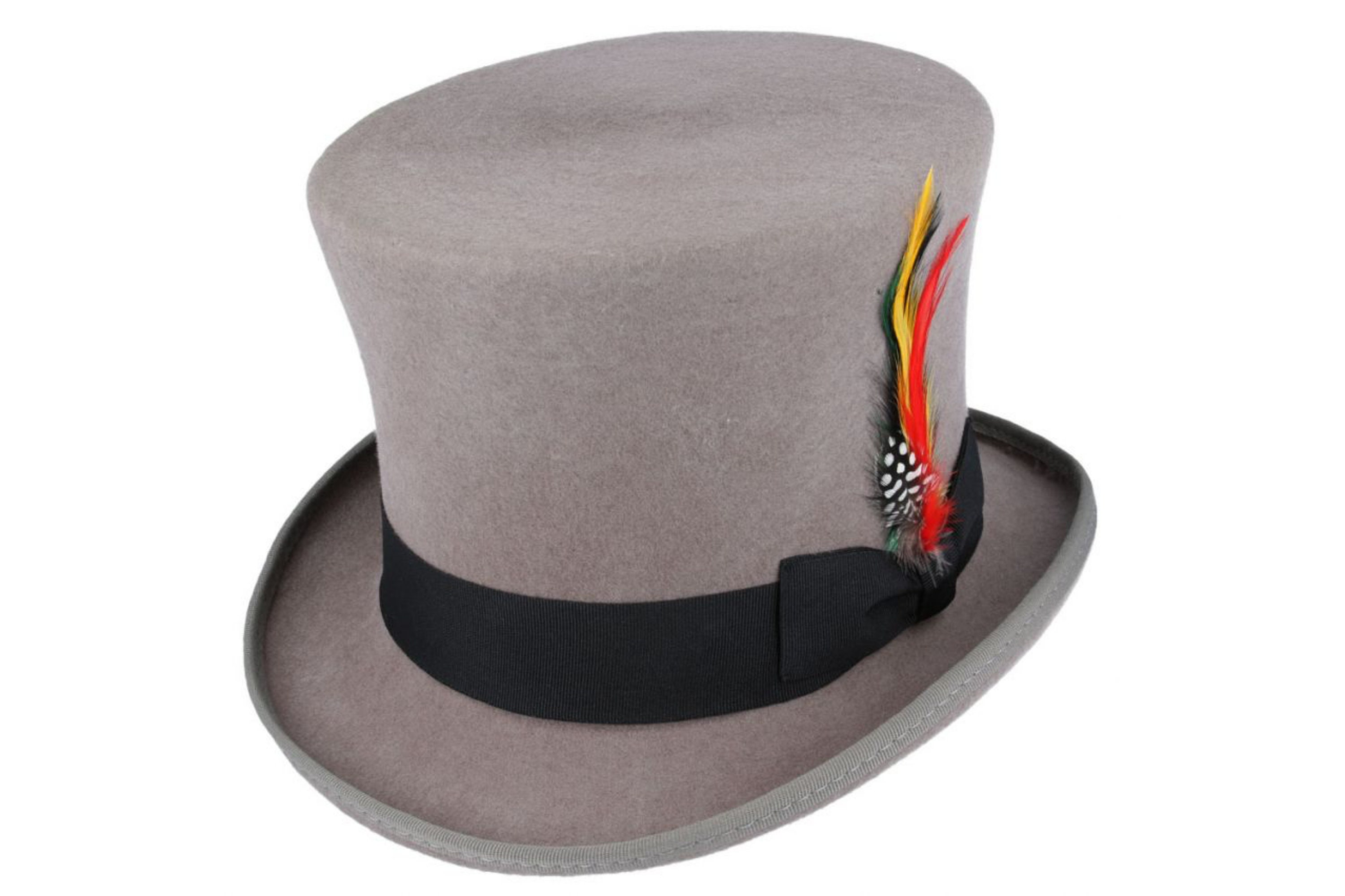 Unisex Wool Felt Victorian Top Hat 