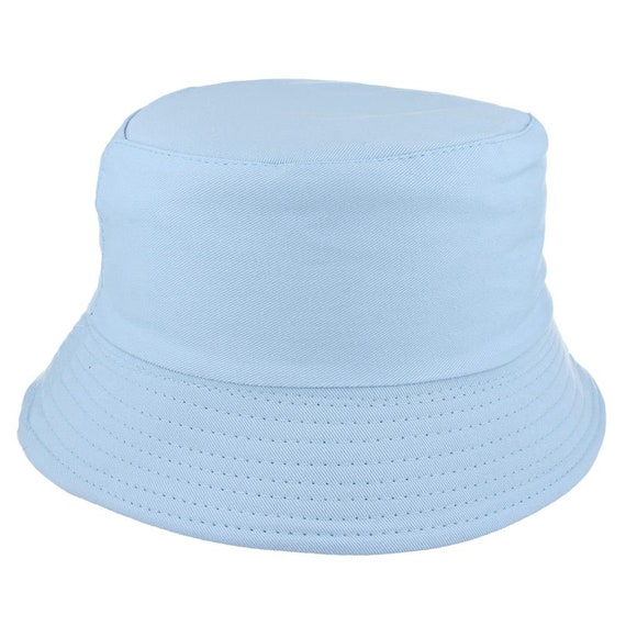 Soft and Serene: the Plain Blank Cotton Bucket Hat in Baby Blue for a  Delicate and Refreshing Headwear Choice 