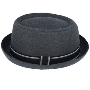 Classic Cotton Pork Pie Hat: A Lightweight, Breathable Twist on a Timeless Style for Men And Women Dark Grey