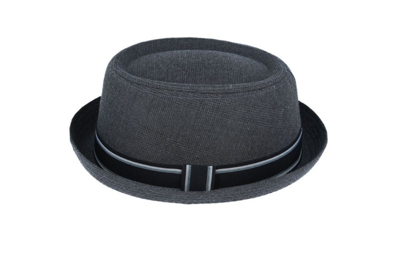 Classic Cotton Pork Pie Hat: A Lightweight, Breathable Twist on a Timeless Style for Men And Women Dark Grey