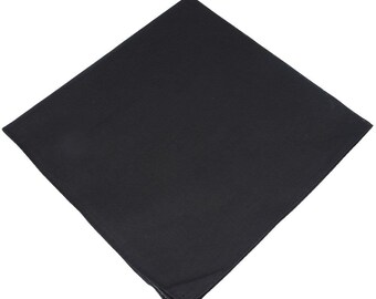 Timeless Black Plain Cotton Bandana | 100% Cotton Bandana | Men And Women Bandana |