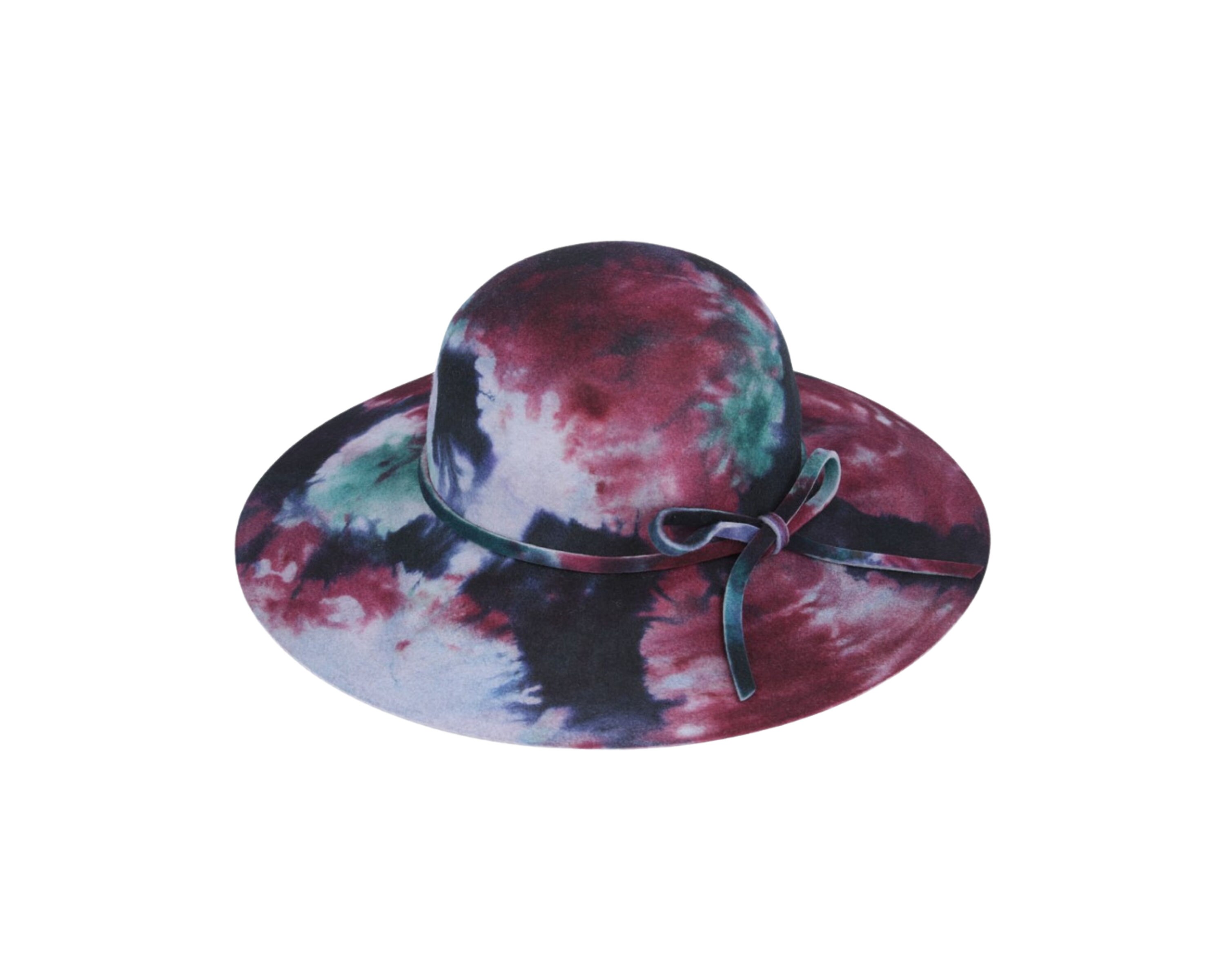 Wide Brim Wool Crushable Floppy Hat Tie 