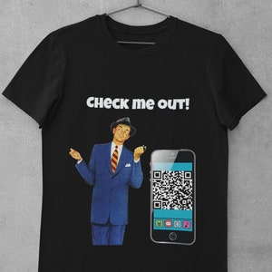 Spersonalizowany kod QR - koszulka Check Me Out