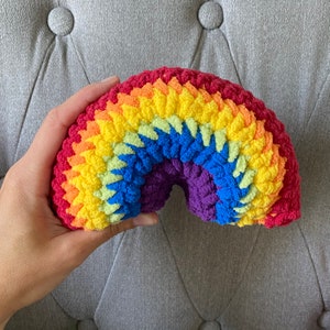 PRIDE Crochet Rainbow Pillow image 3