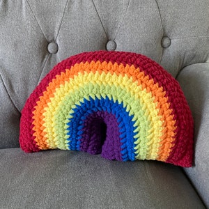 PRIDE Crochet Rainbow Pillow image 2