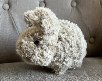 Gray Chinchilla Amigurumi Plush Bunny Rabbit Simple - Realistic - Fluffy - Furry - Lovey