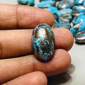 Oval Cut Persian Turquoise Loose Gemstone Size - 24X14X10 Mm, Smooth High Hand Polish Turquoise Use For Jewelry. 33 CTS