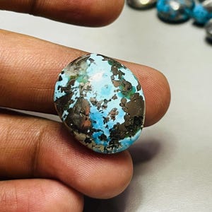 Natural Persian Turquoise Oval Shape Loose Gemstone Size - 20X25 Mm, Smooth High Hand Polish Turquoise Use For Jewelry. 53 CTS