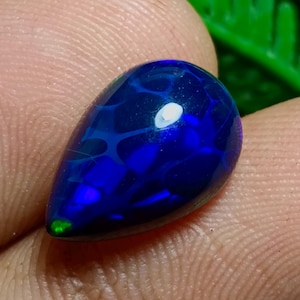 High Quality 3.70 Ct. Honeycomb Ethiopian Opal Cabochon Handmade Opal, Loose Opal, Blue Fire Opal Gemstone Size:- 10X14 Mm. Polished Opal