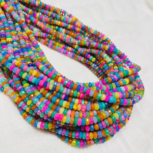 AAA+ Fire Opal Beads, Disco Opal Beads, Cut Opal Beads, Faceted Gemstone Beads, Beads For Women, Multi Color Opal Beads, Beads Supplier.