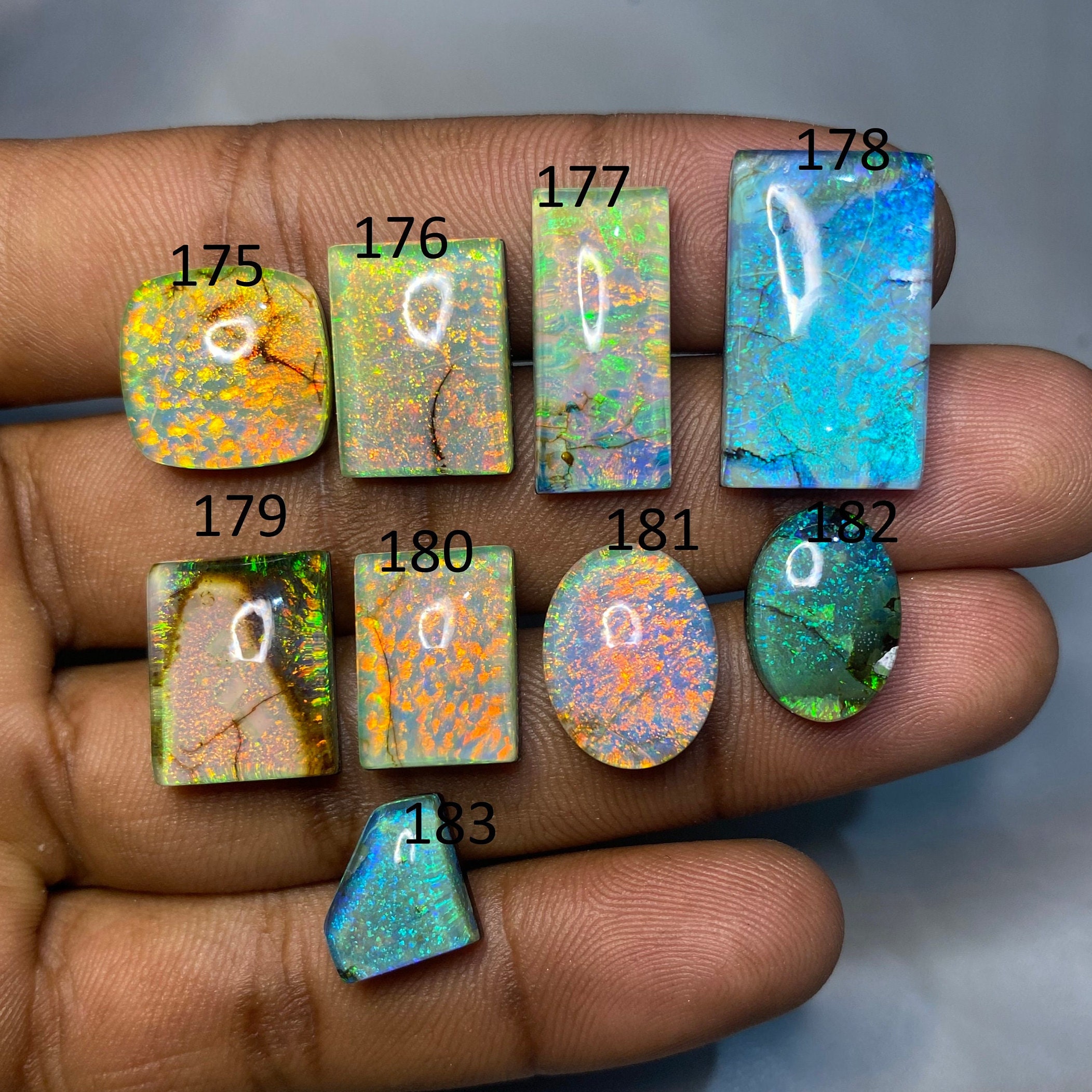 Monarch Opal Gemstone Cabochon Loose Gemstone AAA++ Monarch Opal Doublet Mix Shape Monarch Opal Necklace Welo Fire Opal Making For Jewelry