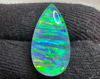 Pear Welo Fire Opal Cabochon, Aurora Opal Doublet, 19,10 karaat