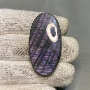 Awesome Quality Purple Flashy Fire Labradorite Loose Gemstone Top Quality Labradorite Stone 45X2X8 MM Oval Shape Making For Silver Jewelry