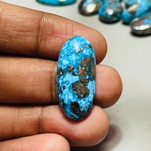 Best Quality Persian Turquoise Oval Shape Loose Gemstone Size - 29X14X7 Mm, Smooth High Hand Polish Turquoise Use For Jewelry. 25 CTS