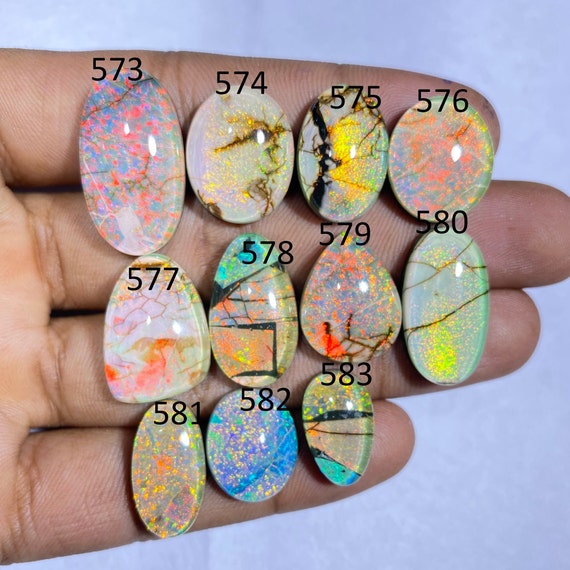 AAA++ Monarch Opal Gemstone Cabochon Monarch Opal Doublet