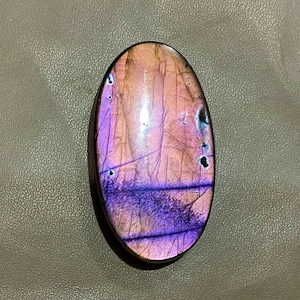 AAA Quality Purple Flashy Labradorite Pear Shape Cabochon Loose Gemstone Size 51X27X8 MM 109.75 Ct. For Making Silver & Wire Wrap Jewelry