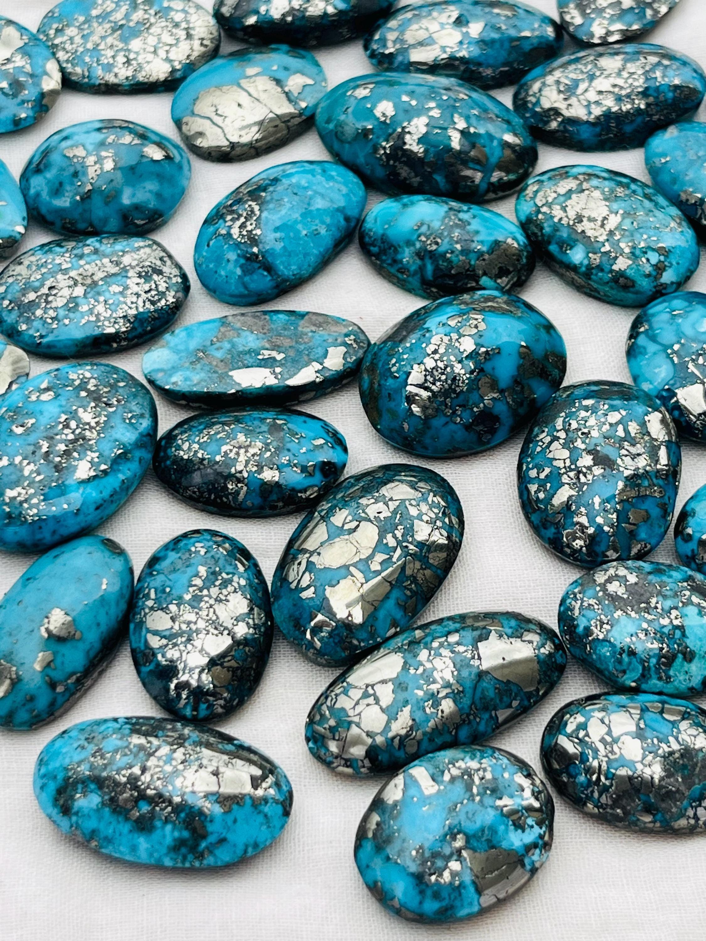 Turquoise Bleue Naturelle Plaquette Polie 62x49x7 Mm - Avec Certificat AGSL, 29,2 G - Neuf
