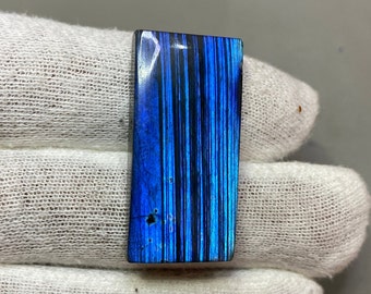 Blue Flashy Fire labradoriet edelsteen cabochon handgemaakte Poolse losse edelsteen blauwe labradoriet cabochon maken voor hanger sieraden 36X18X7MM
