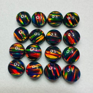 Black Fire Aurora Opal Cabochon, AAA-kwaliteit (8-15 mm)
