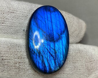 Topkwaliteit Blue Flashy Fire Labradorite Cabochon 34.5X21X8 MM Blue Labradorite Edelsteen Cabochon Losse Edelsteen Maken Voor Hanger Sieraden