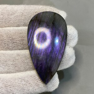 Awesome Purple Flashy Fire Labradorite Cabochon Pear Shape Loose Gemstone Purple Labradorite Gemstone Cabochon Making For Silver Jewelry