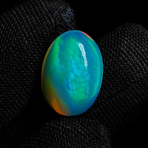 High Quality Honeycomb Fire Ethiopian Opal Cabochon Loose