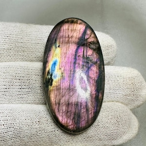 Amazing Multi Purple Flashy Fire Labradorite Gemstone Oval Shape Loose Stone Multi Purple Labradorite Cabs Making For Wire Wrapped Jewelry