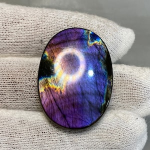 Calibrated Multi Purple Flashy Fire Labradorite Cabochon Oval Shape Loose Gemstone Multi Purple Labradorite Making For Jewelry 36X27X6 MM