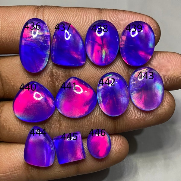 High Quality Aurora Opal Gemstone Cabochon Loose Gemstone Mix Shape Sterling Aurora Opal Doublet Making For Silver Jewelry Welo Fire Opal