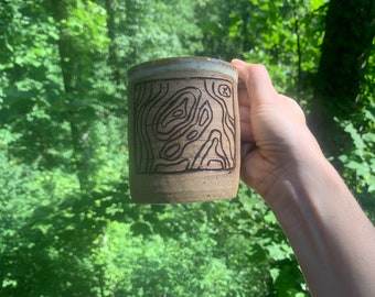Appalachian Trail Coffee Mug - Topo Map Coffee Mug - Tree Map - Hiking Coffee Mug
