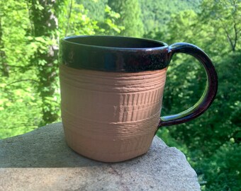 Coffee Cup - Handmade Coffee Cup - Pottery Coffee Mug - Tea Mug - Textured Coffee Mug