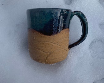 Handmade Ceramic Coffee Mug - Pottery Coffee Mug - Blue Ridge Mountains Coffee Mug