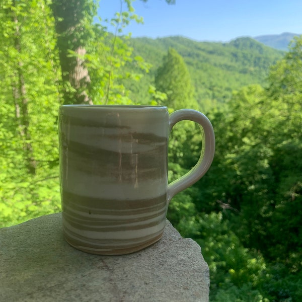 Natural Coffee Mug - Marbled Clay Coffee Mug - Natural Color Coffee Mug - Tea Mug