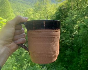 Coffee Cup - Handmade Coffee Cup - Pottery Coffee Mug - Tea Mug - Textured Coffee Mug
