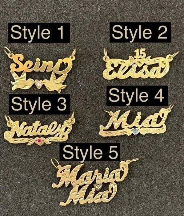 10k gold name plate best sale