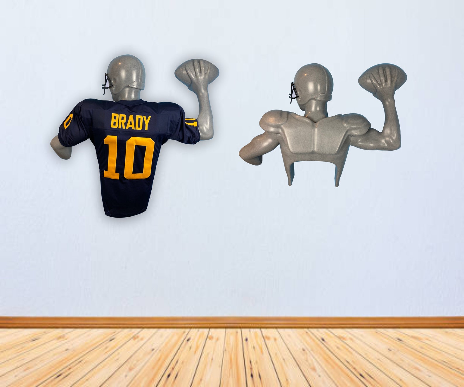 Jersey Display Wall Mount Quarterback Etsy