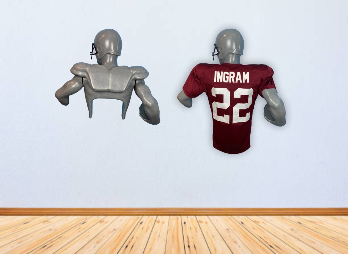 Jersey Display Wall Mount Football Etsy