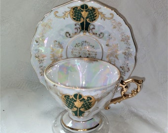 Vintage ROYAL SEALY IRRIDESCENT Cup and Saucer