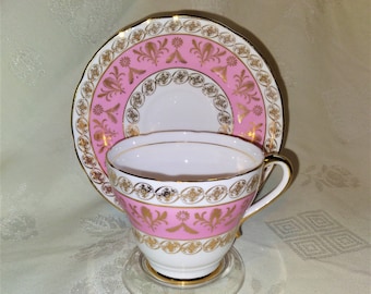 SALISBURY PINK & GOLD Cup and Saucer
