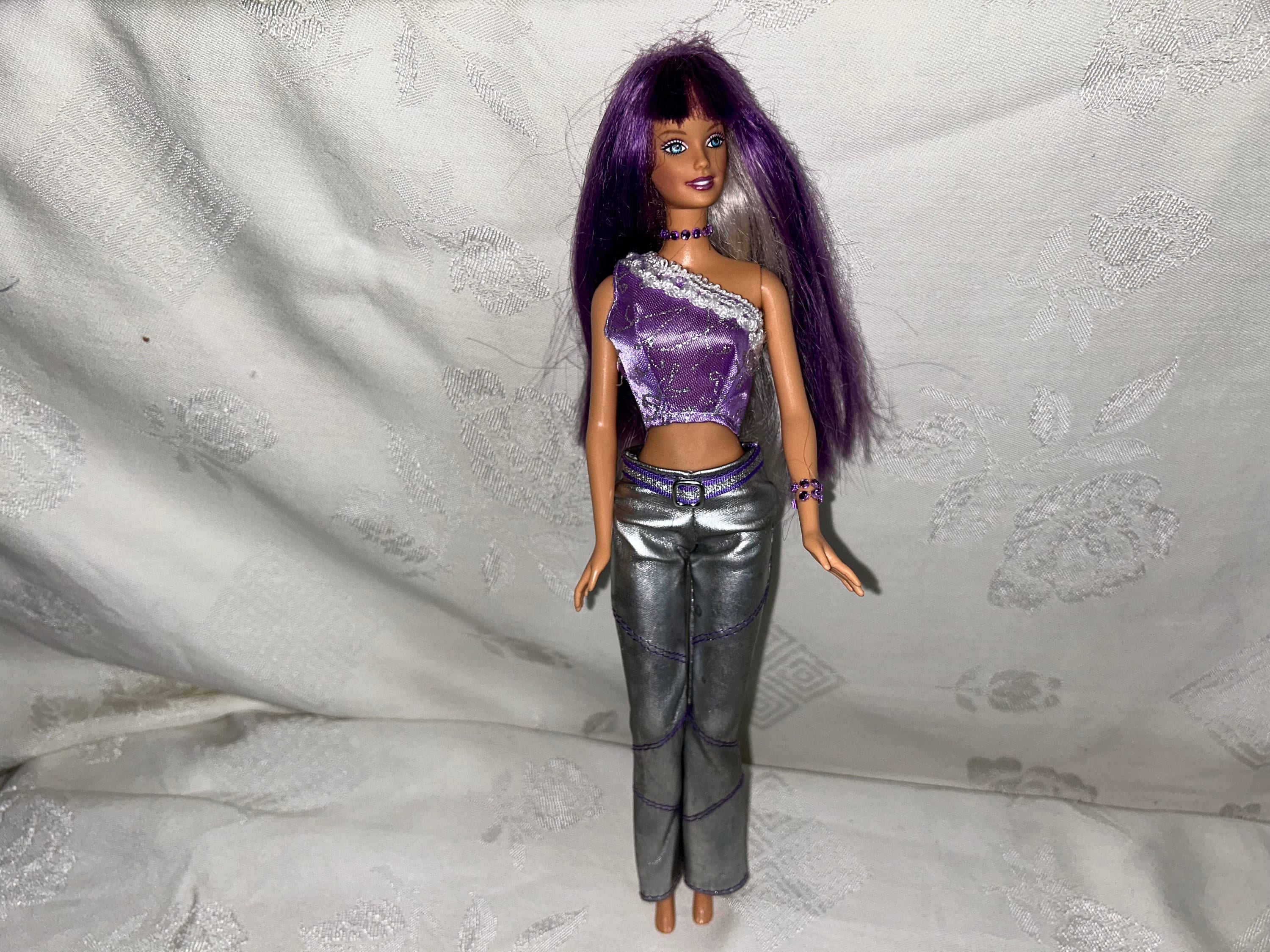 Barbie TERESA Doll Rocker JAM N GLAM DISCO PURPLE OT PLATFORM SPIKE SHOES  HEELS