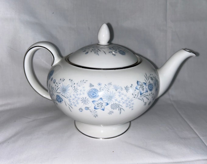 Vintage 60s 70s Lefton Musical Pink Cabbage Rose Teapot, Hand Painted ...