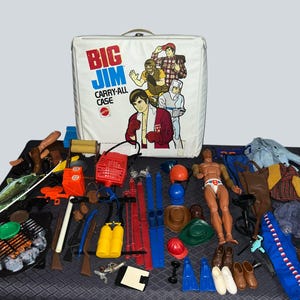 Lot Vintage Big Jim Mattel – Vêtements Et Accessoires – Poupée Figurine Collection