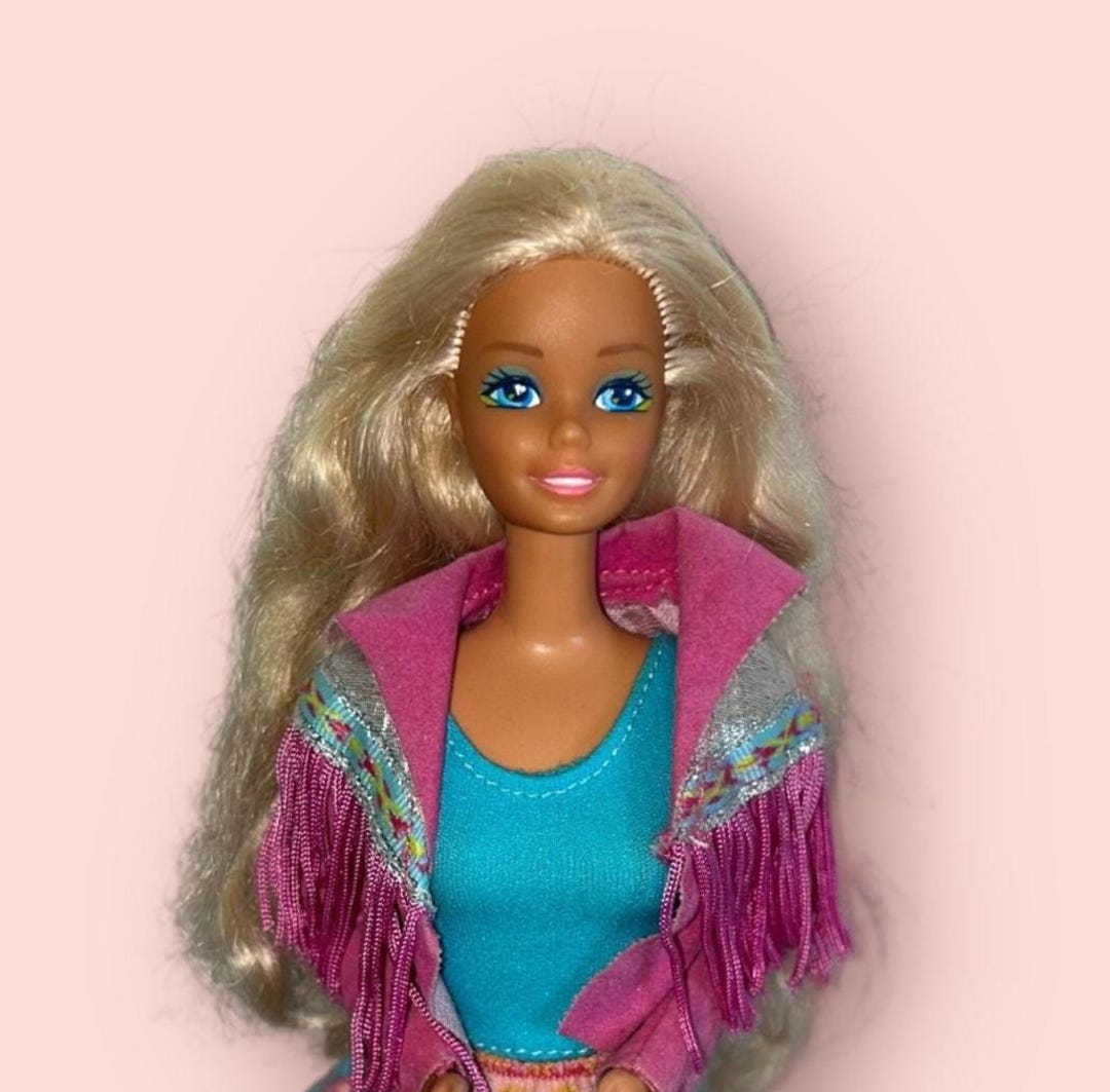 Set Barbie Western Fun Barbecue Mattel 1989 - Avec Ken Et Accessoires - Occasion - Boîte Incluse