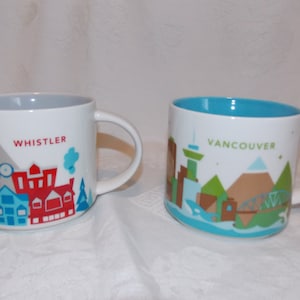 STARBUCKS WHISTLER & VANCOUVER Mugs 