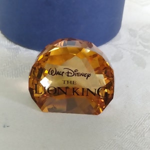Rare SWAROVSKI WALT DISNEY The Lion King Crystal Title Plate With Box